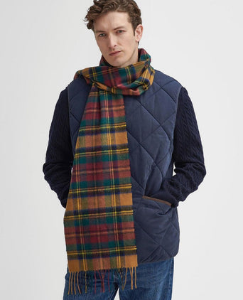 Barbour sjaal new check tartan goud