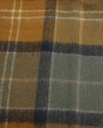 Sjaal patchwork tartan geel