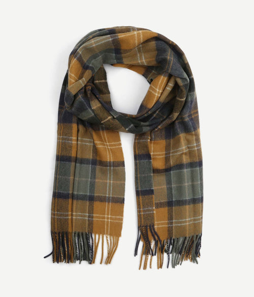 Barbour sjaal patchwork tartan geel