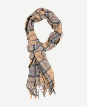 Barbour sjaal tartan lamswol beige