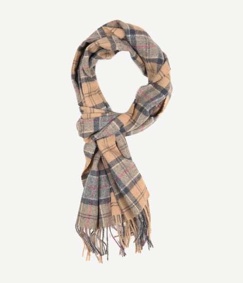 Barbour sjaal tartan lamswol beige