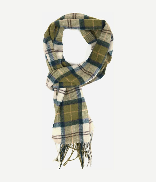 Barbour sjaal tartan lamswol groen