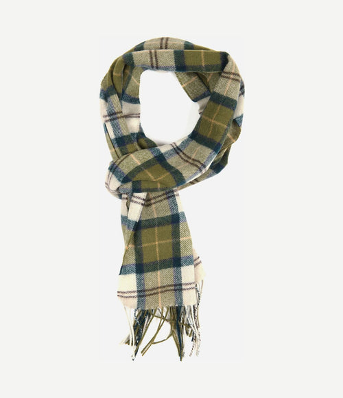 Sjaal tartan lamswol groen