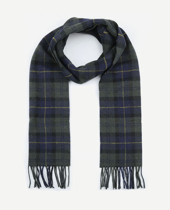 Barbour sjaal tartan lamswol klassiek donkergroen