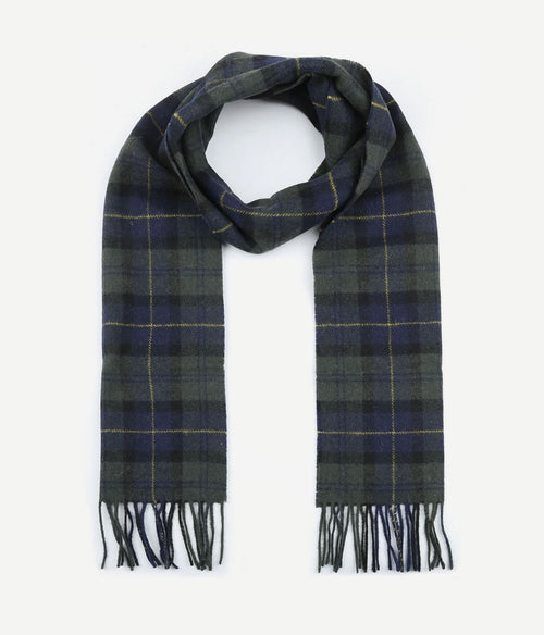 Barbour sjaal tartan lamswol klassiek donkergroen