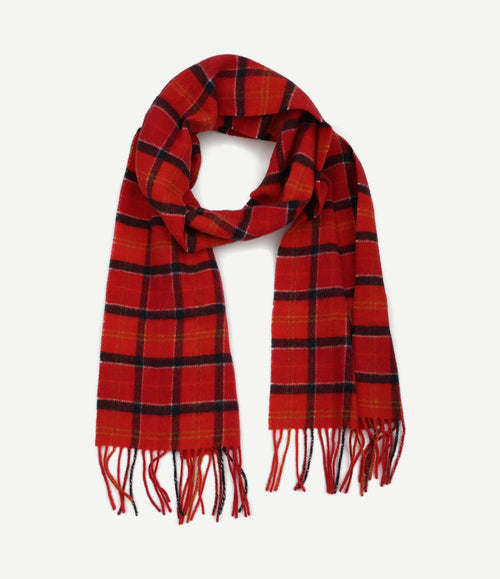 Sjaal tartan lamswol rood