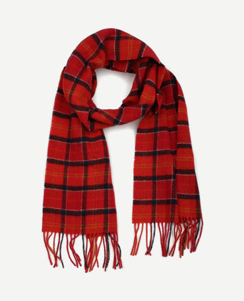 Sjaal tartan lamswol rood