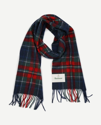 Sjaal tartan wool cashmere donkerblauw