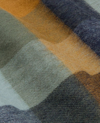 Sjaal tattersall blauw beige