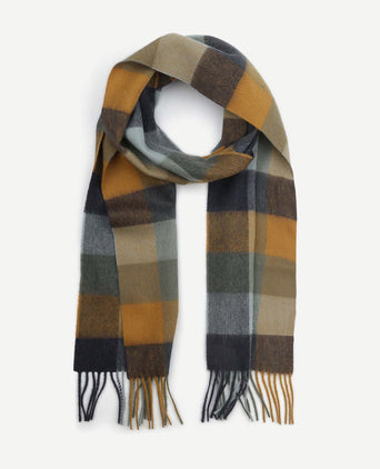 Barbour sjaal tattersall blauw beige