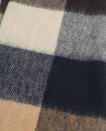 Barbour sjaal tattersall donkerblauw beige