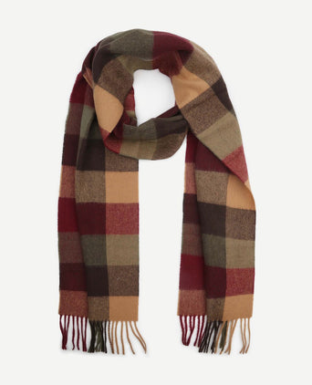 Barbour sjaal tattersall rood beige