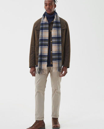 Barbour sjaal wolmix tartan beige