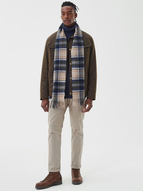 Barbour sjaal wolmix tartan beige