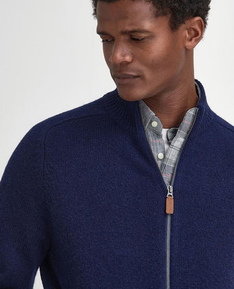 Barbour talder zip vest wol donkerblauw | Regular-fit