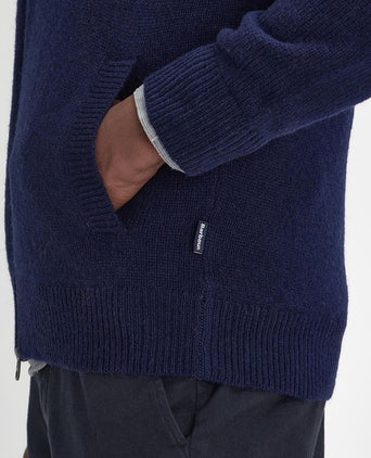 Barbour talder zip vest wol donkerblauw | Regular-fit