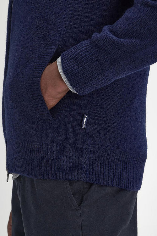 Barbour talder zip vest wol donkerblauw | Regular-fit