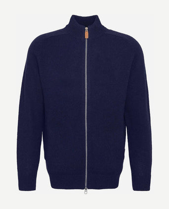 Barbour talder zip vest wol donkerblauw | Regular-fit