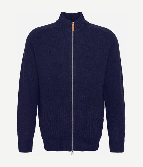 Barbour talder zip vest wol donkerblauw | Regular-fit