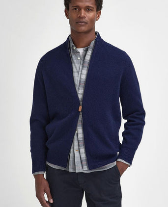 Barbour talder zip vest wol donkerblauw | Regular-fit