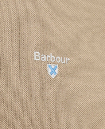 Tartan pique polo beige