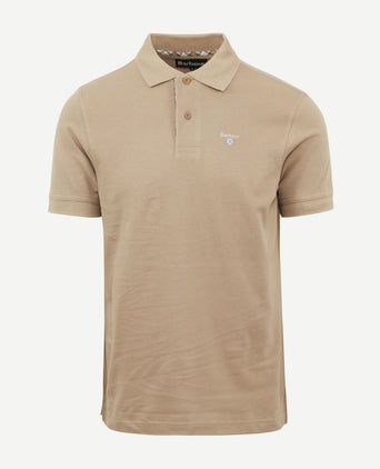 Tartan pique polo beige