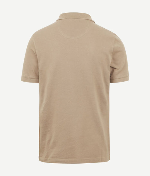 Barbour tartan pique polo beige