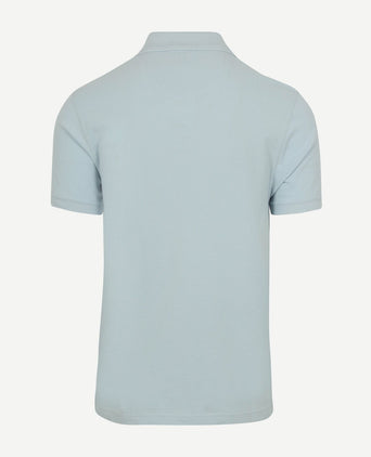 Barbour tartan pique polo lichtblauw