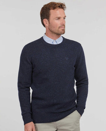 Barbour tisbury trui wolmix donkerblauw | Regular-fit