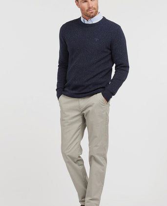 Barbour tisbury trui wolmix donkerblauw | Regular-fit