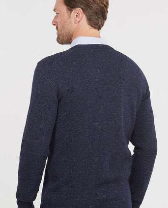 Barbour tisbury trui wolmix donkerblauw | Regular-fit