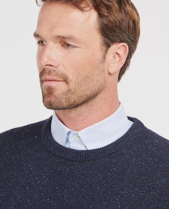 Barbour tisbury trui wolmix donkerblauw | Regular-fit