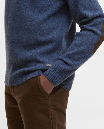 Barbour mocker trui wol indigo | Regular-fit