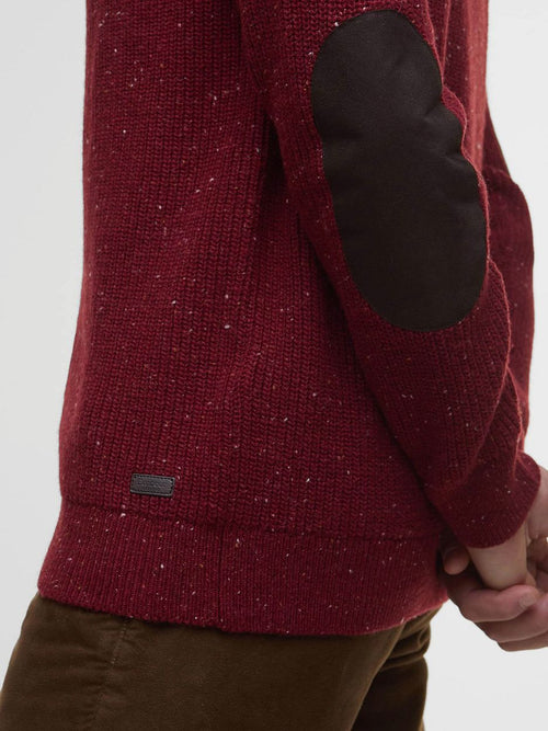 Barbour trui raisthorpe lamswol rood | Regular-fit