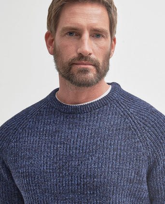 Trui lamswol knitted donkerblauw