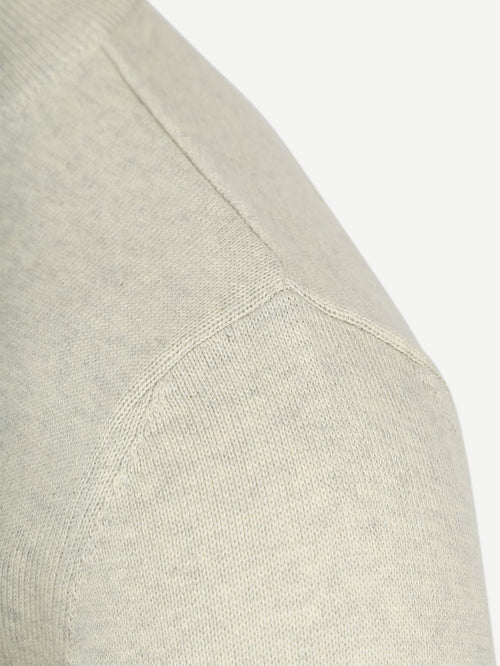 Trui halve rits greige