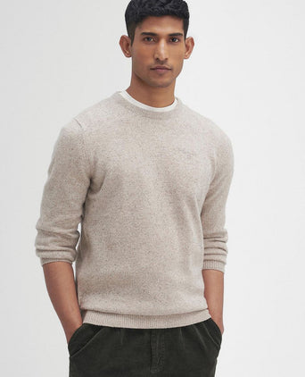 Barbour trui lamswol beige | Regular-fit