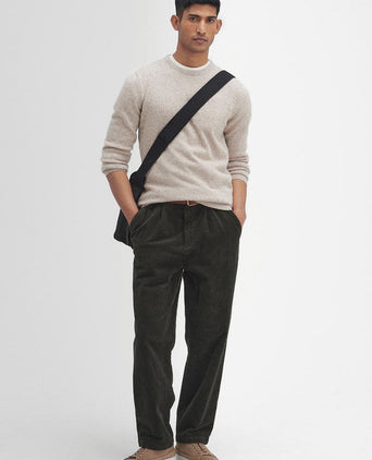 Barbour trui lamswol beige | Regular-fit