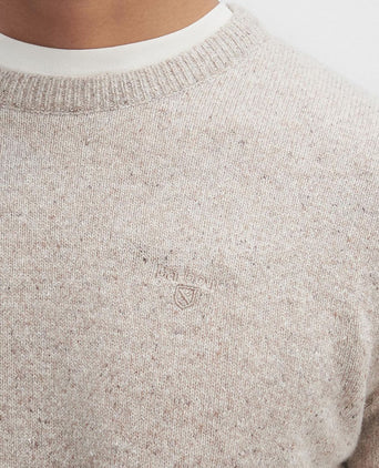 Barbour trui lamswol beige | Regular-fit