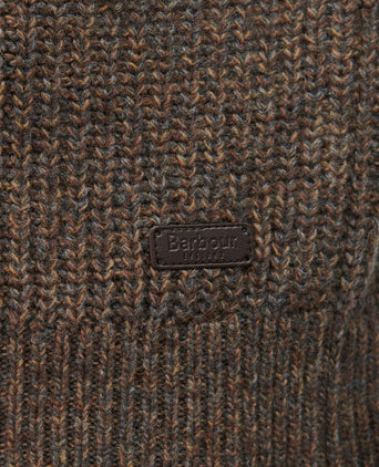 Barbour trui lamswol knitted bruin | Regular-fit
