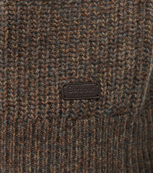 Barbour trui lamswol knitted bruin | Regular-fit