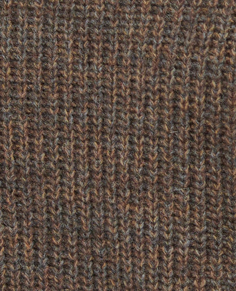 Barbour trui lamswol knitted bruin | Regular-fit