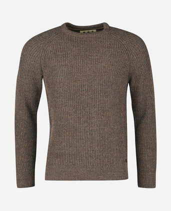 Trui lamswol knitted bruin