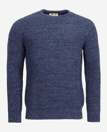 Barbour trui lamswol knitted donkerblauw | Regular-fit