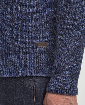 Trui lamswol knitted donkerblauw