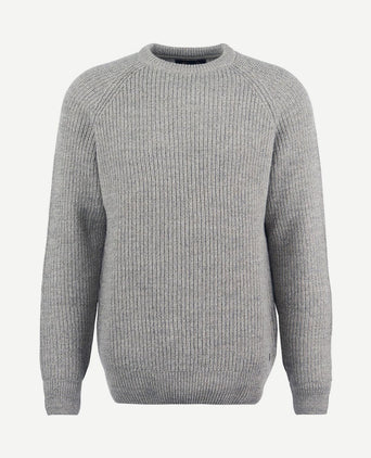 Trui lamswol knitted stone grijs