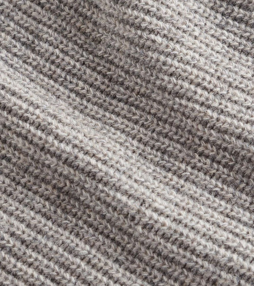Trui lamswol knitted stone grijs