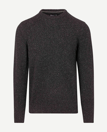 Barbour trui lamswol zwart | Regular-fit