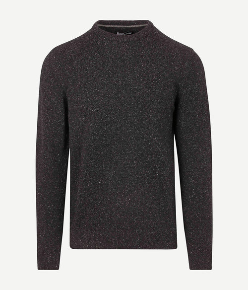 Barbour trui lamswol zwart | Regular-fit