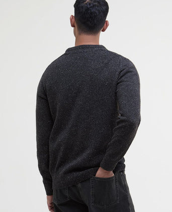 Barbour trui lamswol zwart | Regular-fit